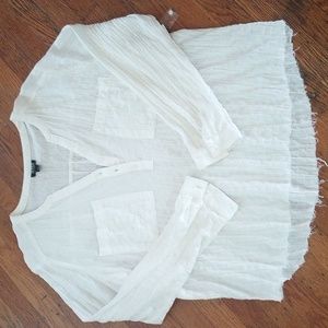 a.n.a long sleeve blouse XL